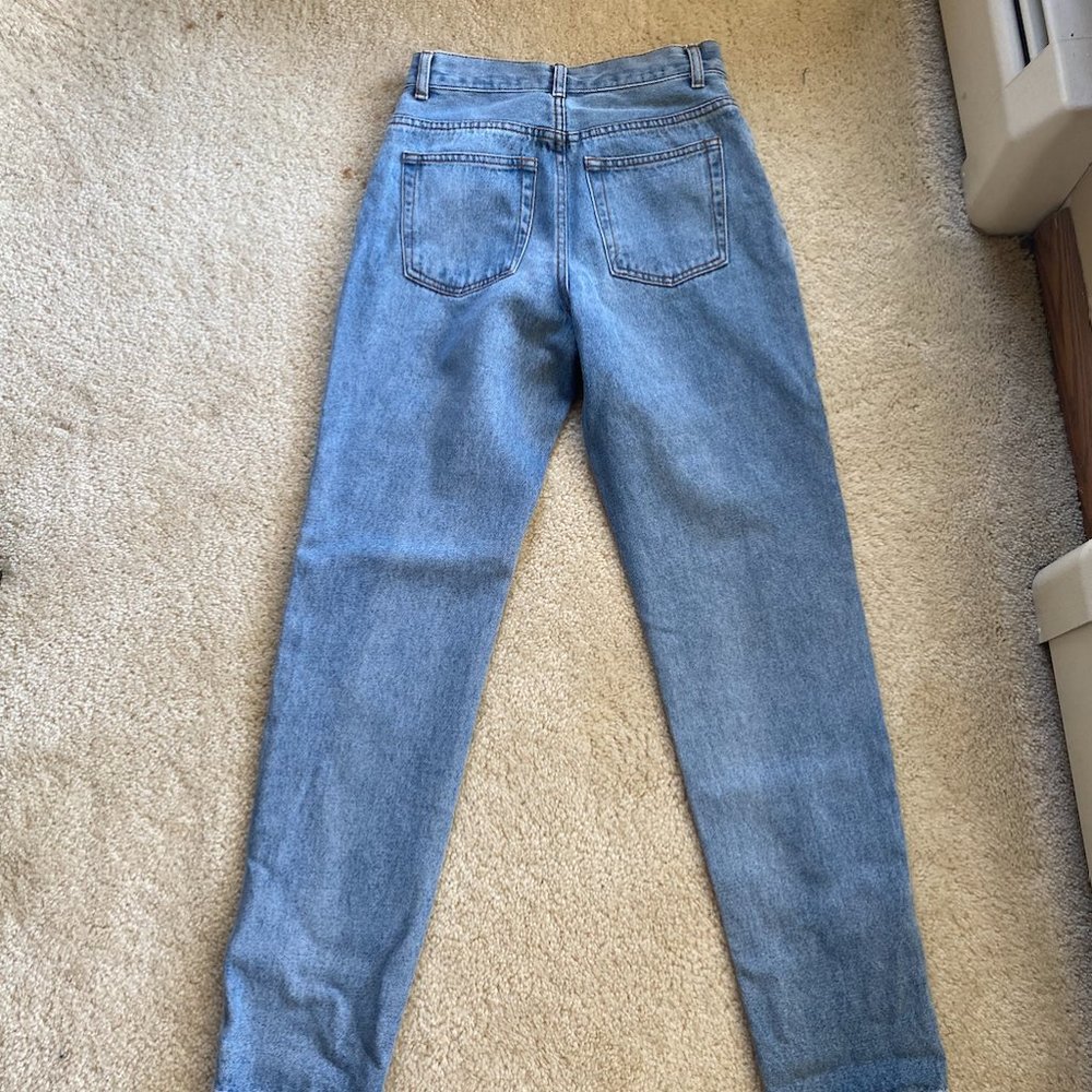 Brandy Melville Two Tone Patchwork Denim Jeans - image 3